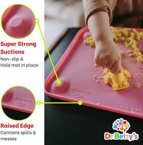 Generic Dr. Bettys - Educational Learning Silicone Placemat / Play Mat with Super Suction and Raised Edges for Babies +