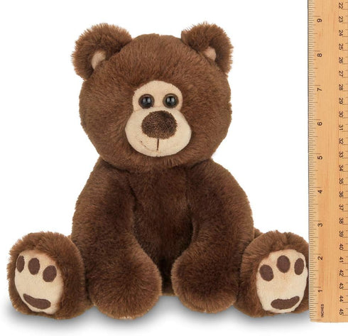Bearington Lil' Barnaby Chocolate Brown Plush Stuffed Animal Teddy Bear, 11.5 Inches