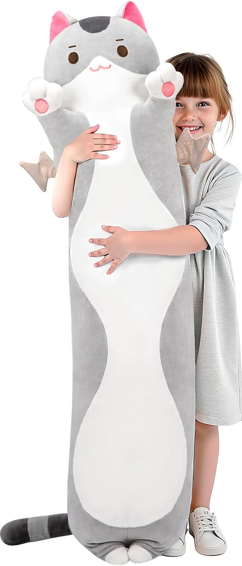 Mewaii Long Cat Plush 5 Sizes, 120% Extra Filling Giant Plushness Kids