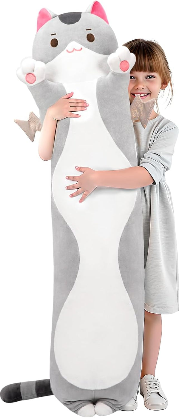 Mewaii Long Cat Plush 5 Sizes, 120% Extra Filling Giant Plushness Kids