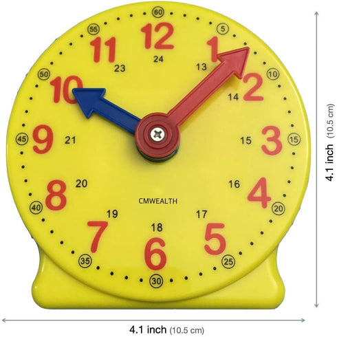 Learning Clock for Kids, Student Learning Clocks Teaching Time 12/24 Hours Geared Clock for 4+ Years