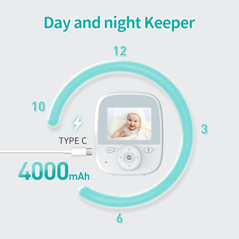VIZOLINK 2.8" Baby Monitor with Camera and Audio, Video Baby Monitor with Secure Transmission No WiFi, Night Vision
