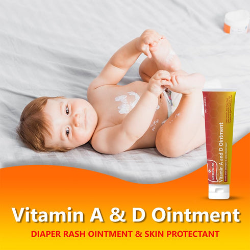 MEDPURA 4 oz Vitamin A and D Diaper Rash Ointment Prevents & Treats Diaper Rash Moisturizing Skin Protectant