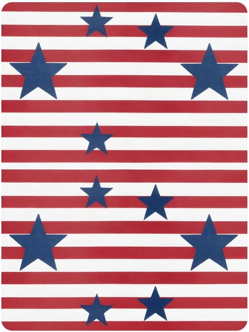 CZXW 52" 28" Vintage American Stars Crib Sheets Fitted x Natural Cotton Soft & Breathable for Baby Crib Mattress