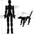 masijssa 13 T13 3D Set Dummy 13 Titan Action Figures (Grow in The Dark Blue) Action Figure Already Assembled Robot Nova