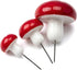 30 Pack jarbins Mushroom Cake Decorations Red Mini Mushroom Toothpicks Foam Cupcake Toppers Mushroom Cake Picks