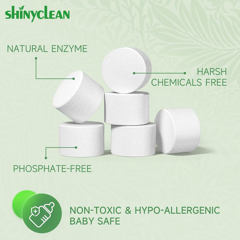 120PCS Momcozy Baby Bottle Washer Tablets for & Baby Brezza Pro, Natural Enzyme Detergent,Deep Cleaning, Chlorine
