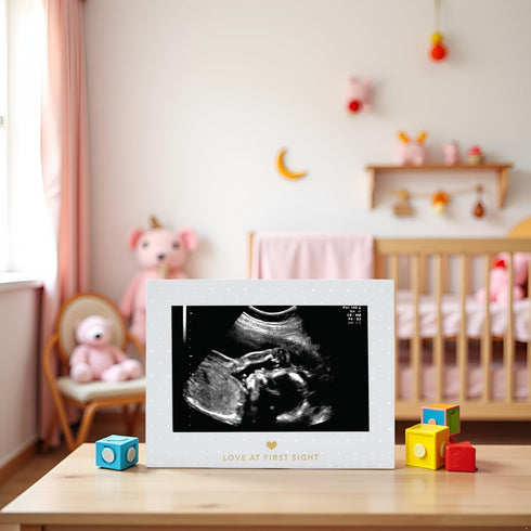 Little Blossoms Pearhead Love At First Sight Sonogram Picture Frame - Gender-Neutral Nursery Décor, 6.94x5.25x.75 Inch