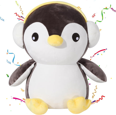 15.7" Cute Big Penguin Plush, Soft Hugging Pillow, Large Stuffed Animal Gift for Girls and Boys
