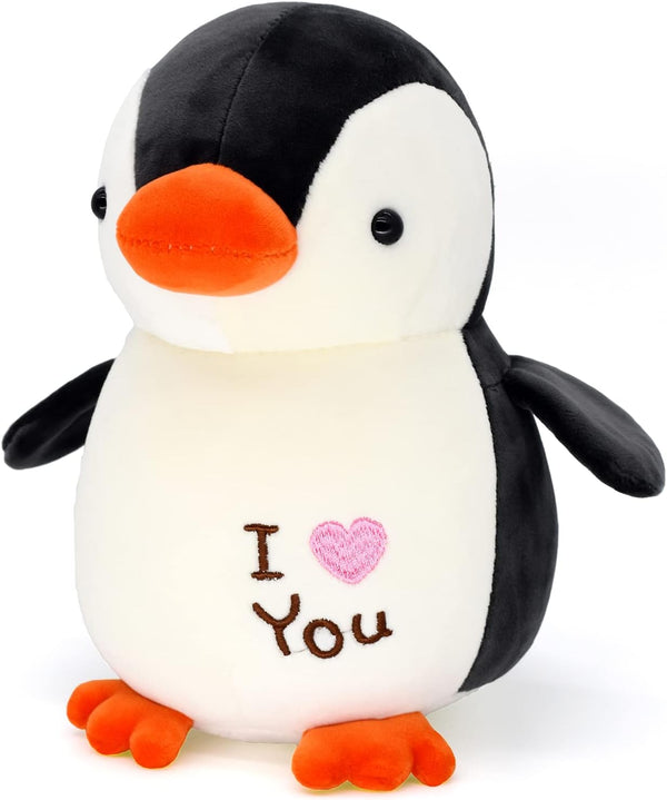 HWD 8.7" Soft Stuffed Penguin Dolls - Stuffed Animals Toys, Gifts for Kids, Toddlers, Birthday, Christmas (Black)