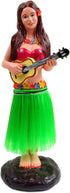 Hawaiian Hula Girl Dashboard Doll with Ukulele, 6" Bobbleheads Car Collection Figurines for Home Decor, Valentines Gift