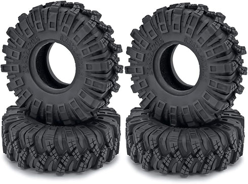 RCLIONS 4PCS Micro 1" Wheel Tyres 62mm for 1/24th Axial SCX24 Deadbolt, C10, JLU, CRC, Bronco RC Crawler