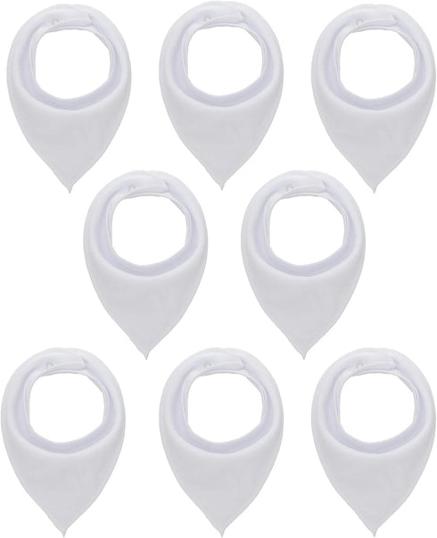 Maiwa Cotton Bandana Drool Bibs for Baby Boys and Girls, 8 Pack for Teething and Drooling
