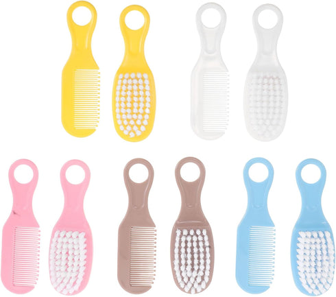 Toddmomy Scalp Comb and Soft Hairbrush Set for Newborns, Cradle Cap Massage