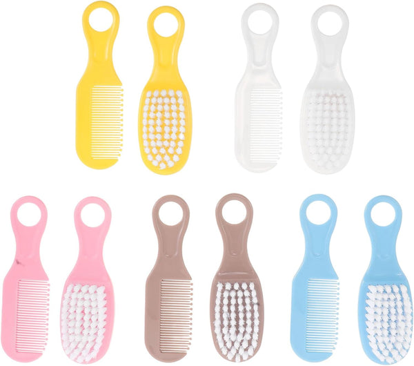 Toddmomy Scalp Comb and Soft Hairbrush Set for Newborns, Cradle Cap Massage