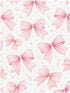 CZXW 52" 28" Watercolor Bows Pink Crib Sheets Fitted x Natural Cotton Soft & Breathable for Baby Crib Mattress