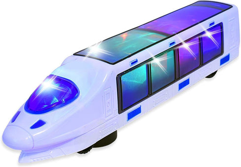 WEofferwhatYOUwant Electric Train Toy with 3D Lightning - Battery Powered Monorail Train Set for Kids