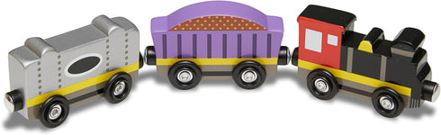 Melissa & Doug Wooden Magnetic Train Cars - 8 Piece Educational Skill-Building Toy for Boys and Girls