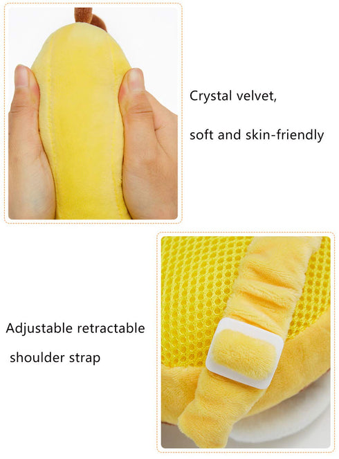 Feidoog Baby Head Protector Cushion Backpack with 3 Knee Pads for Walking & Crawling, Bee Design