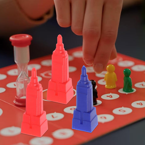 Board Game Playing Pieces Replacement - 40pcs Miniature Buildings Plastic Hotels for Rich Man Game Accessories