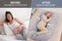 Generic 140x80cm Luxury U Shaped Body Pillow for Pregnancy - Soft Velvet Maternity Pillow for Sleeping & Nursing