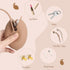 3 Pack-Ivory+Sage+Blush Silicone Pacifier Holder Case Binky Holder Silicone Pacifier Case for Boys Girls Portable Paci