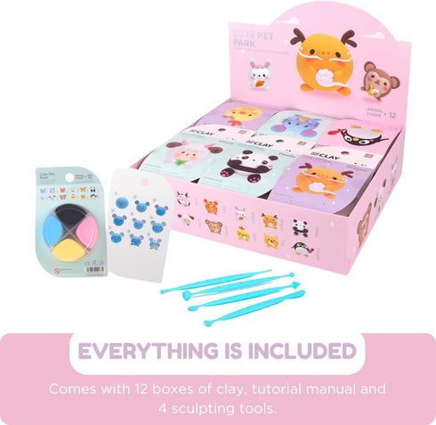LOUFOR Air Dry Clay Kits - Modeling Clay for Kids, Ultra Light & Soft, Safe & Non-Toxic, DIY Airdryclay Kit