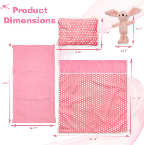 Ferberbears Set Playset 16-18 Inches Baby Doll Accessories Bedding Soft Blanket Mattress Pillow Dolls Fits American