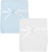 American Baby Company 2-Piece Fleece Blanket (30" x 30") with Silk-Like Satin