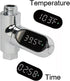 HABCGYUR 360 Digital Gauge. Shower Thermometer LED Display Baby Bath Water Meter Rotation Flow Self-Generating