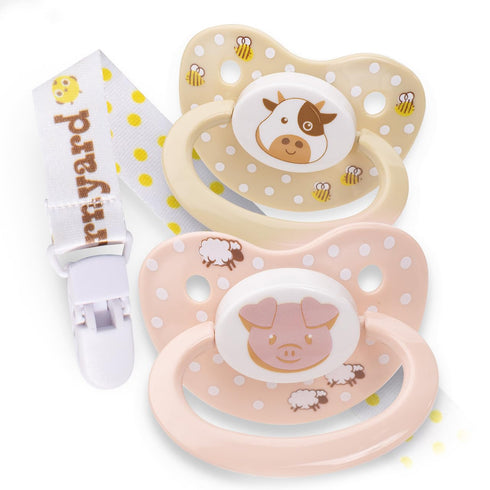Rearz - Barnyard V2.0 - Adult Pacifier with Lanyard and Clip (2 Pacifiers