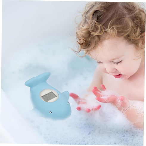 KOMBIUDA Whale Shaped Electric Bath Thermometer Accurate Cartoon Water Room Temperature Monitor Essential Bath