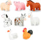 XY-WQ No Hole Bath Toys for Infants 6-12 & Toddlers 1-3, 8 Pcs Animal Bathtub Toys with Mesh Bag