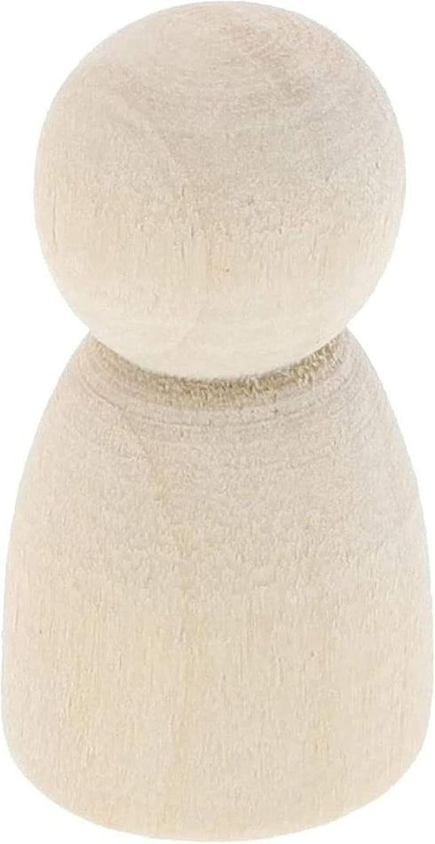 Bright Creations Wood Peg Dolls, Wooden Figures, 1.1 Inch, 50-Pack Mini Figures