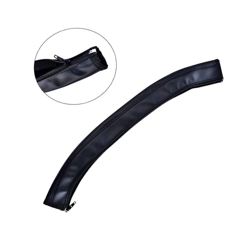 Universal Stroller Handlebar Cover, PU Leather Armrest Sleeve for Baby Strollers, Dustproof Protective Grip, Black