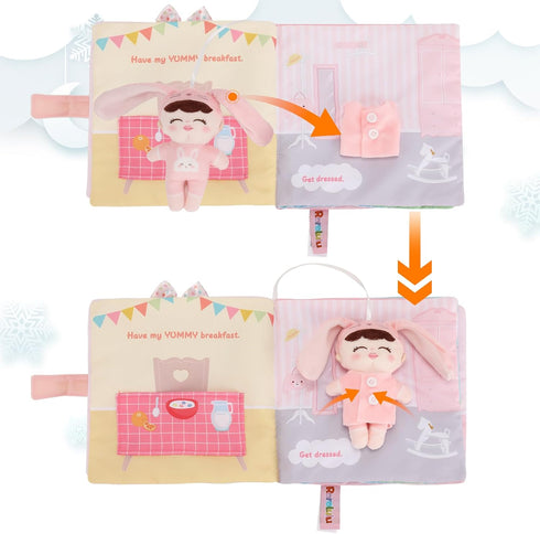 Soft Cloth Books for Baby Gift, Activity Quiet Cloth Books, Developmental Toys for Toddlers and Infants, Gift for 0-2