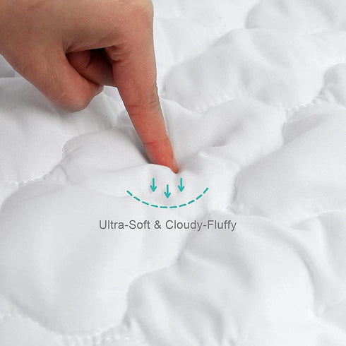 2 Pack, 36" 18" Cradle Bassinet Mattress Pad Cover, for Standard Cradle Mattress, Ultra Soft Microfiber Surface