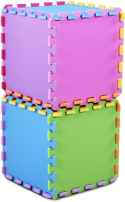 meiqicool Color20pcs EVA Foam Puzzle Play Mat for Baby - Non Toxic Interlocking Soft Floor Tiles - Kids Toddler Infant