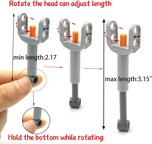 DSPITWOD MOC Technical Wheels Connectors, Rack Gear Car Building Brick Accessories, STEM Learning Kits for Kids