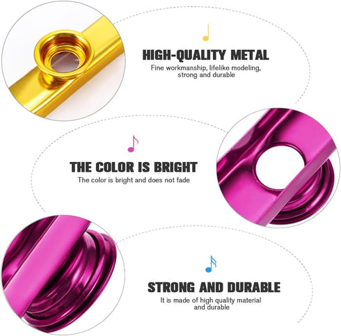 LovesTown Kazoos - 6 PCS Metal Kazoos Flute for Kids Gift Party Favor Bag Fillers