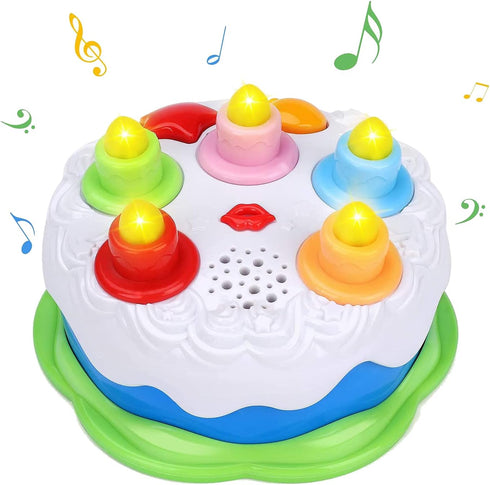 First Birthday Cake Toy, Toddler Birthday Cake with Candles and Songs for 18 Months+ Boys & Girls