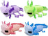 Blue, Green, Pink, and Purple Axolot Plush Stuffed Toy, Soft Throw Pillow, Kids Birthday Gift for Holidays (4 PCS)