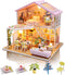 GuDoQi DIY Miniature Dollhouse Kit, Tiny House kit with Furniture and Music,