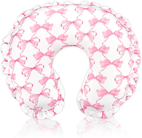 Ruffle Nursing Pillow Cover, Removable Stetchy Case for Breastfeeding Pillows, Ultra Soft