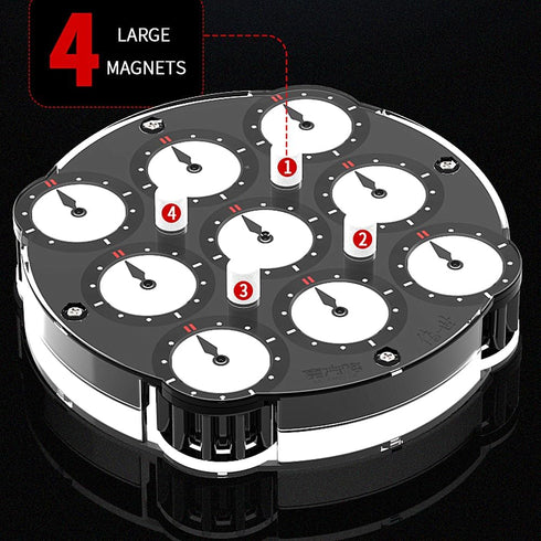 LiangCuber QY Toys Chuanshi Clock Puzzle, Magnetic Magic Clock Puzzle Educational Cube 3D Toy for Kids and Adults