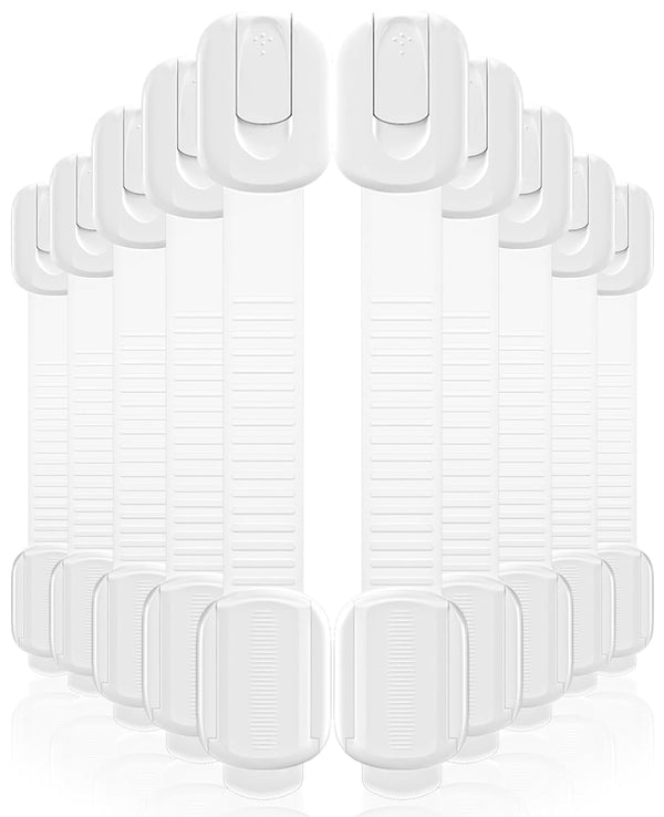Roocickee 10 Pack Cabinet Locks Baby Proofing, Child Proof Cabinet Locks with 3M