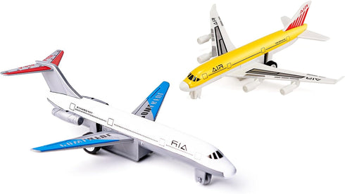 Airplane Toys, Metal and Plastic Plane Pull Back Airplane Toys for 3