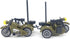 General Jim's WW2 German Military Motorcycle and Removable Sidecar (Green) Building Blocks Bricks Set (Set of 2)