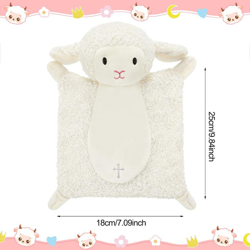 Panelee 2 Pcs Baptism Gifts Baby Blessings Lamb Security Blanket for First Communion, Christening, Baby Baptism Gifts Baby Showers by Panelee