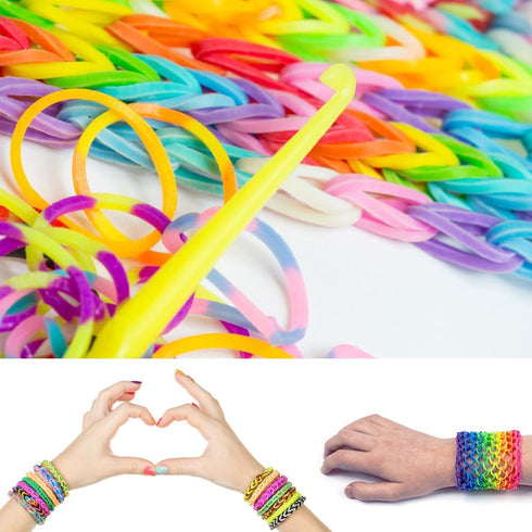 3000PCS Loom Rubber Bands Kit, 75 Clips, 5 Hooks, Premium Bracelet Making Kit for Kids, Black
